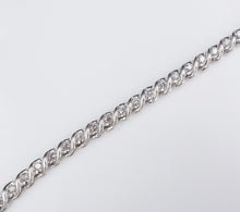 14k White Gold 1.8 carat Natural In-Line Diamond Tennis Bracelet 7.25" BG642