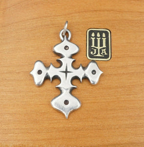 James Avery Lis Maltese Cross Pendant Sterling Silver 1.75" Rare Retired PS1869