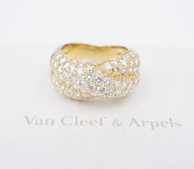 Van Cleef 18k Pave Diamond Ring Crossover Entrelacs Size 5.25 Euro 50 VCA RG4256