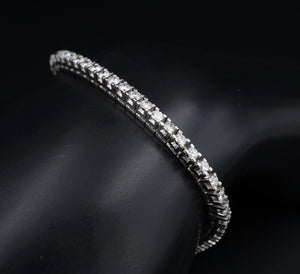 Classic 14k White Gold 2 carat Natural Diamond Tennis Bracelet 6.25" BG769