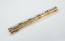 Vintage 18k Diamond Pearl Bar Pin Brooch Yellow Gold 1/2 carat 2" OG325