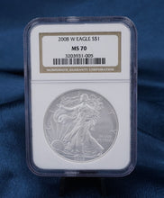 2008 W American Silver Eagle Coin MS70 NGC 999 Silver Ounce 1ozt CN791