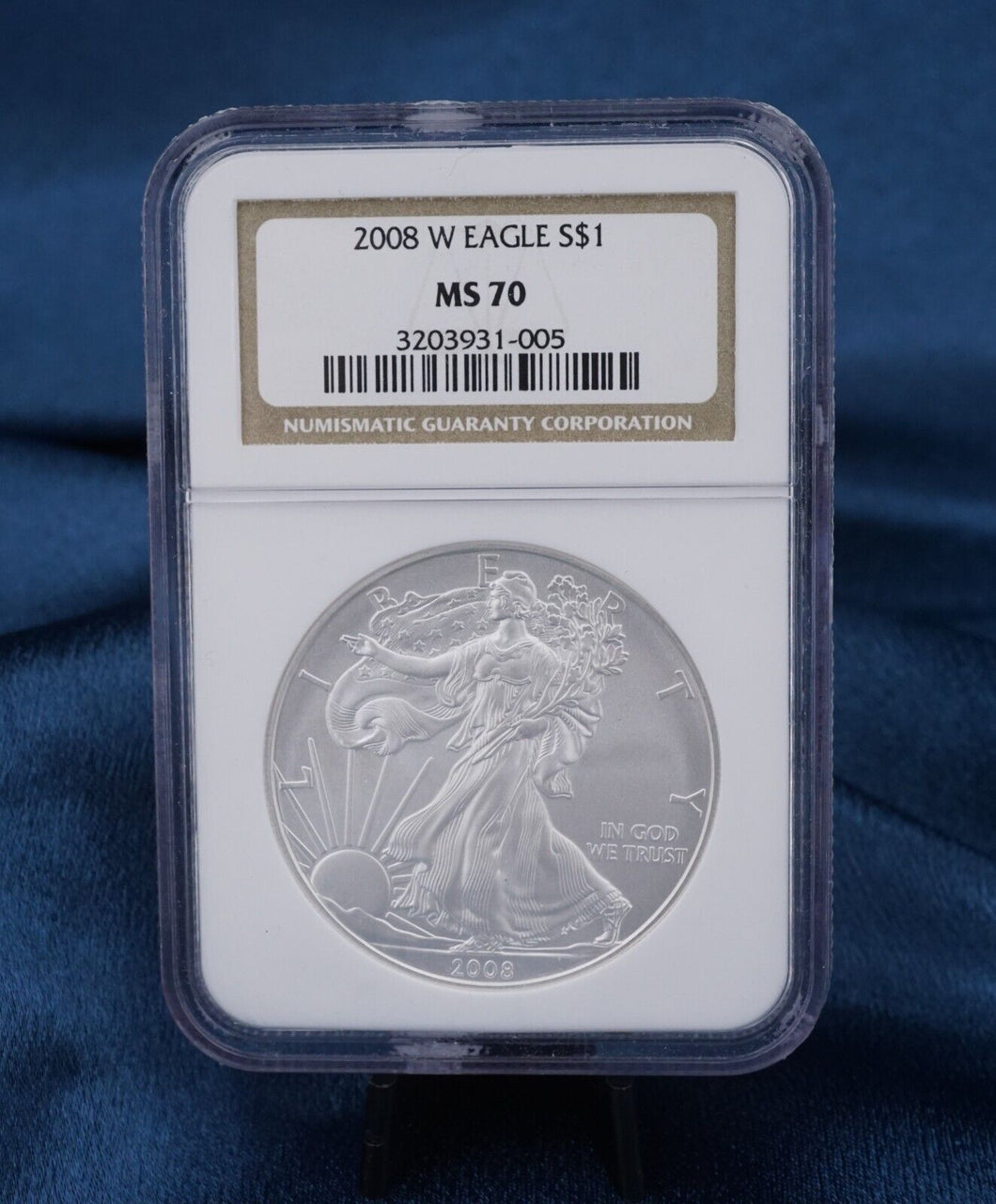 2008 W American Silver Eagle Coin MS70 NGC 999 Silver Ounce 1ozt CN791