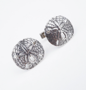 James Avery Sand Dollar Cuff Links Sterling Silver 0.8" Retired Vintage M1933