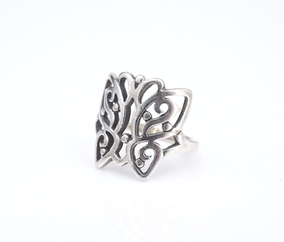 James Avery Chased Open Butterfly Ring Sterling Silver Sz 5.5 Retired RS3478