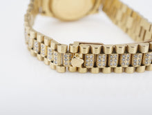 Ladies Rolex 18k Gold Diamond Bezel Bracelet Watch 69178 26mm W1149