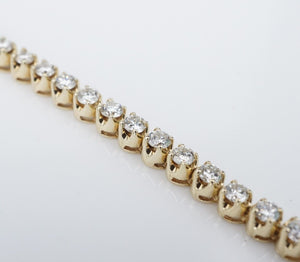 14k Diamond Tennis Bracelet 4 carat Yellow Gold 6.5" Free Shipping BG846