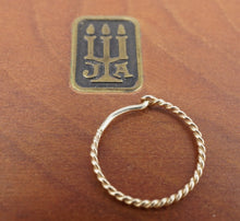 James Avery 14k Twisted Hoop SINGLE Earring Yellow Gold Retired 2/3" EG2461