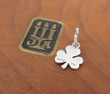 James Avery Flat 3 Leaf Clover Mini Charm Sterling Silver HTF Retired CHS1901
