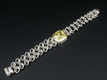 David Yurman Albion Atlas Chainmail Bracelet Prasiolite 18k Sterling 15mm BS2761