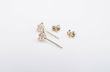 Modern 14k Yellow Gold Round 1/2 ct Diamond Stud Earrings Conflict Free EG1341