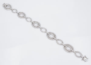 Diamond Tennis Bracelet 14k White Gold 4 carats Pave Statement 7" Natural BG791
