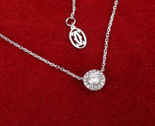 Cartier Diamond Halo Destinée Necklace Platinum Pendant 16.5" Card Pouch NG1506