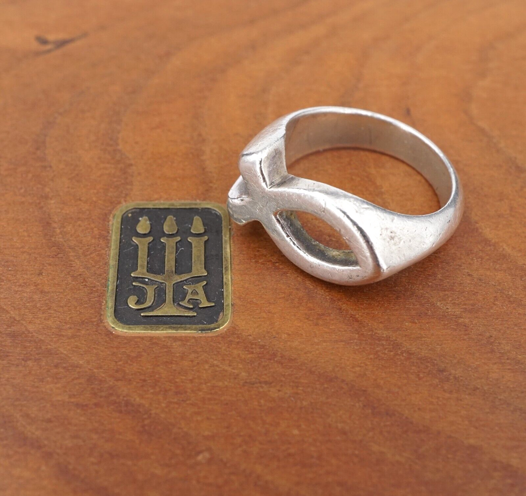 James Avery Ichthus Fish Ring Sterling Silver Size 7 Faith Retired RS3408