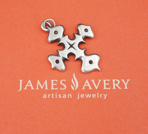 James Avery Lis Maltese Cross Pendant Sterling Silver 1.75" Rare Retired PS1869