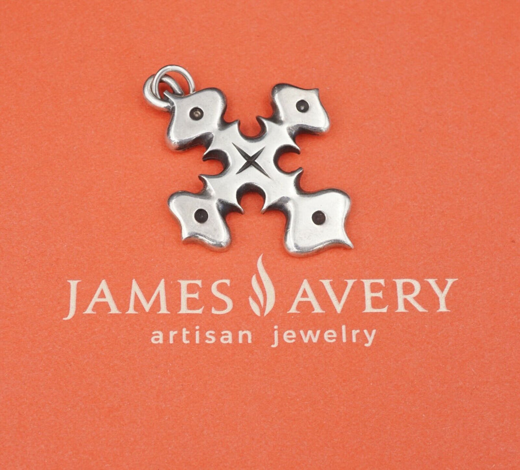 James Avery Lis Maltese Cross Pendant Sterling Silver 1.75