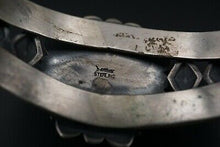 Navajo Derrick Gordon Turquoise Cuff Bracelet Sterling Silver 7" Signed BS2340