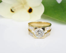 Diamond Engagement Ring 18k Yellow Gold 2.6ct RBC Size 6.5 RG3730