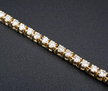 Classic 14k Yellow Gold 2 carat Natural Diamond Tennis Bracelet 7.25" BG719