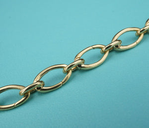 Tiffany & Co. 18k Yellow Gold Clasping Link Charm Bracelet 7.25" 7mm BG944