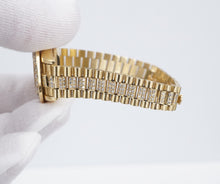 Ladies Rolex 18k Gold Diamond Bezel Bracelet Watch 69178 26mm W1149