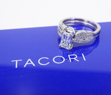 Tacori 18k Diamond Engagement Ring Bridal Set White Gold Size 5.25 RG4149