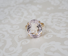 Morganite Cocktail Candy Ring 18k Yellow Gold Pink Beryl 8.5ct Size 6.25 RG3600