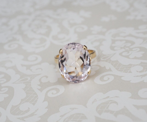 Morganite Cocktail Candy Ring 18k Yellow Gold Pink Beryl 8.5ct Size 6.25 RG3600