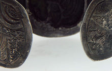 Vintage Mexico City J Vigueras Bracelet 1930s 925 Silver 2.5" Repousse BS139