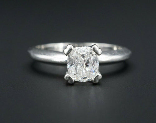 Platinum Solitaire 2/3 carat Cushion Cut Diamond Engagement Ring Size 6.5 RG2818