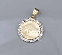 Petite Yellow Gold Diamond Halo "Dream" Charm PG1886
