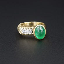 Mayors 18k Gold & Platinum 2.2 carat Emerald Diamond Ring Size 5.75 RG3570