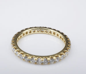 JE Caldwell 18k Gold 1ct Diamond Eternity Band Ring Size 6.75 RG3495