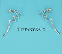 Tiffany Scribble Zig Zag Earrings Paloma Picasso Sterling Silver 1.4" ES2355