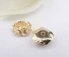 James Avery Rose Earring Jackets 14k Yellow Gold 0.4" Retired Vintage EG2457