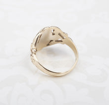 Antique 10k Yellow Gold Signet Ring Size 2.25 Pinky Ring Engraved RG4283
