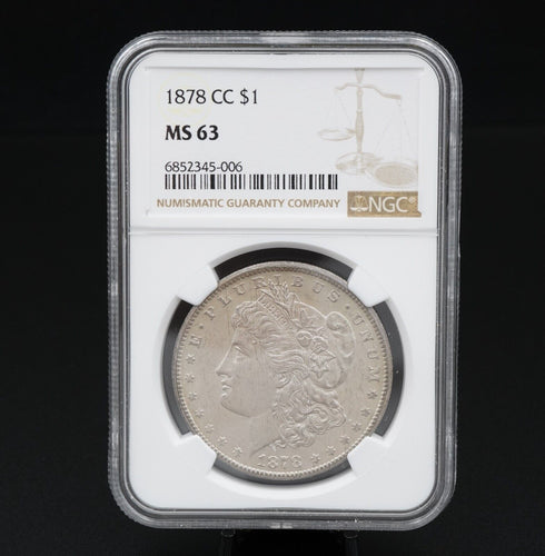 1878-CC Morgan $1 Dollar Silver Dollar Coin NGC MS63 Carson City CN574