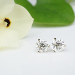 4 Carat VS2 Natural Diamond Stud Earrings GIA Certified CO1078