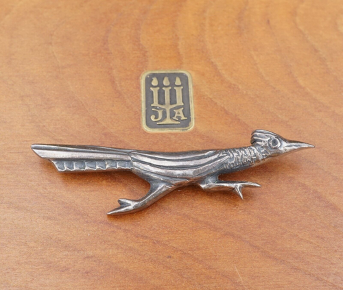 James Avery 3D Roadrunner Chaparral Brooch Sterling Silver Retired 2.4
