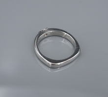 Diamond Ring Platinum Solitaire Stackable Semi Bezel Size 6.5 Euro Shank RG4369