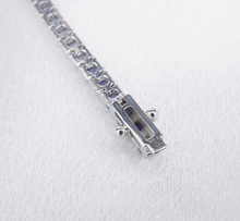NEW 14k White Gold 7.5 ctw Natural Sapphire Rainbow Tennis Bracelet 7.5" BG894A