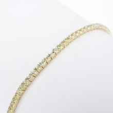 The Last Line Peridot Tennis Bracelet 2.7ct 14k Yellow Gold 6.5" Designer BG829