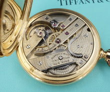 1920s Solid 18k Yellow Gold Tiffany & Co Pocket Watch New York Winds & Runs W817