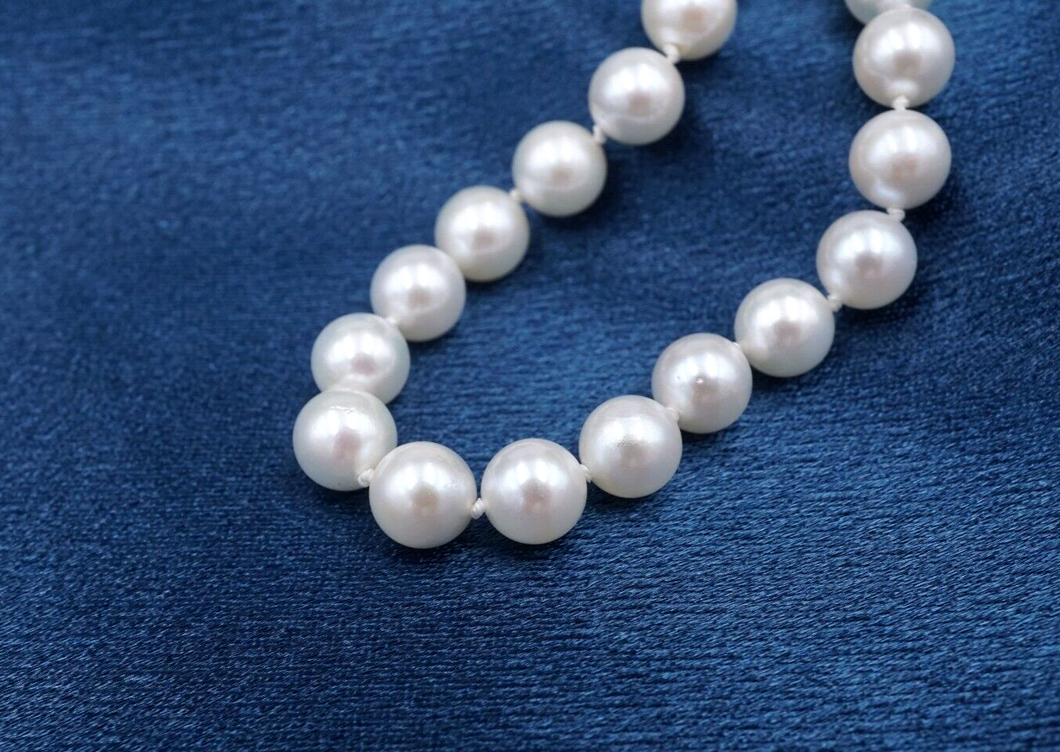 18k White Gold Akoya Pearl Bracelet Strand 6.5-7mm Authentic 7.5