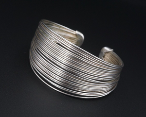 Tiffany & Co Multi-Wire Cuff Bracelet Sterling Silver 7" Retired Design BS2895