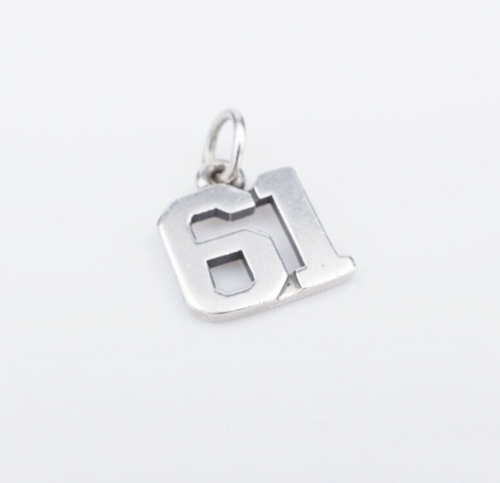 James Avery Ivy League Number 61 Charm Sterling Silver $58 7/16