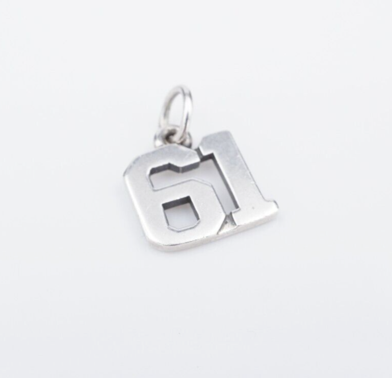 James Avery Ivy League Number 61 Charm Sterling Silver $58 7/16