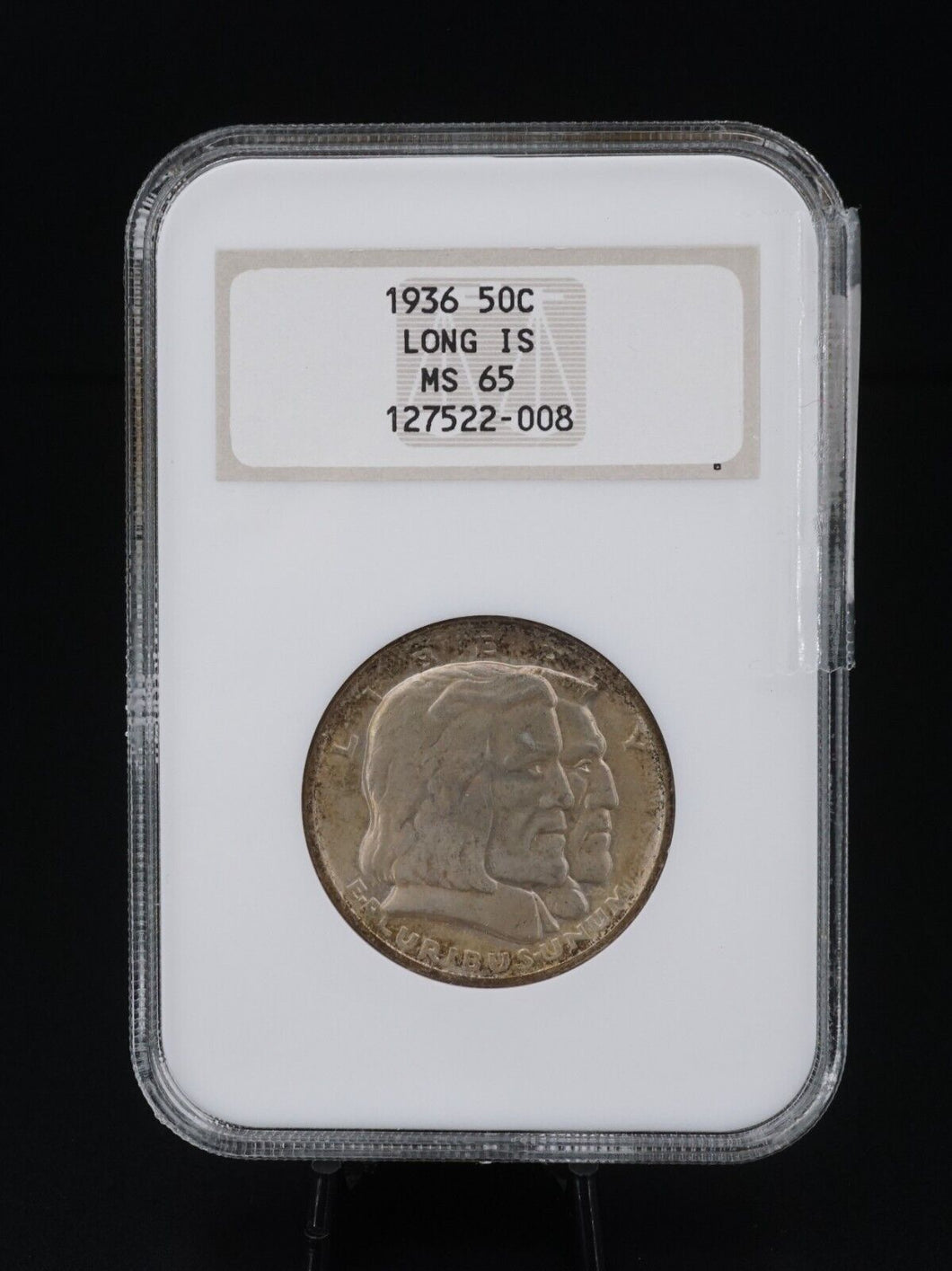 1936 Long Island Tercentenary Silver Half Dollar Coin NGC 50c MS65 CN354