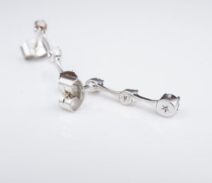 H. Stern 18k White Gold Diamond Fancy Chocolate Diamond Drop Earrings EG2237