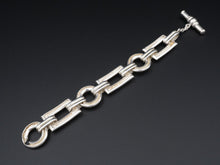Linda Joslin Sterling Silver Open Circle Toggle Bracelet 7.75" Appraisal BS2568